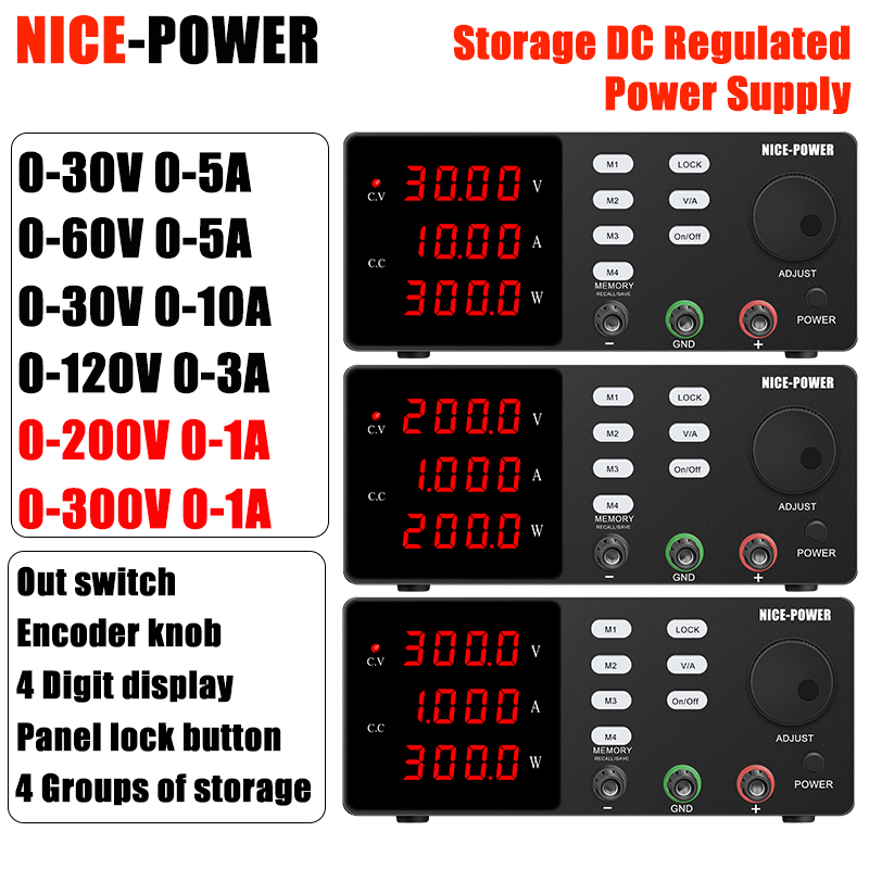 Switching Dc Power Supply 300V 1A - NICE-POWER 200V/300V 1A DC-Netzteil 30V10A Desktop-Netzteil