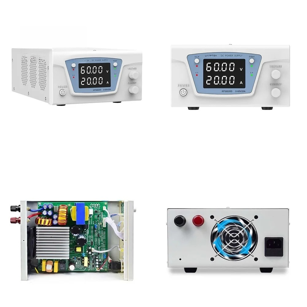 High Power 60V 20A Bench Power Supply - LED Dual-Display DC-Netzteil für Wanptek KPS6020D