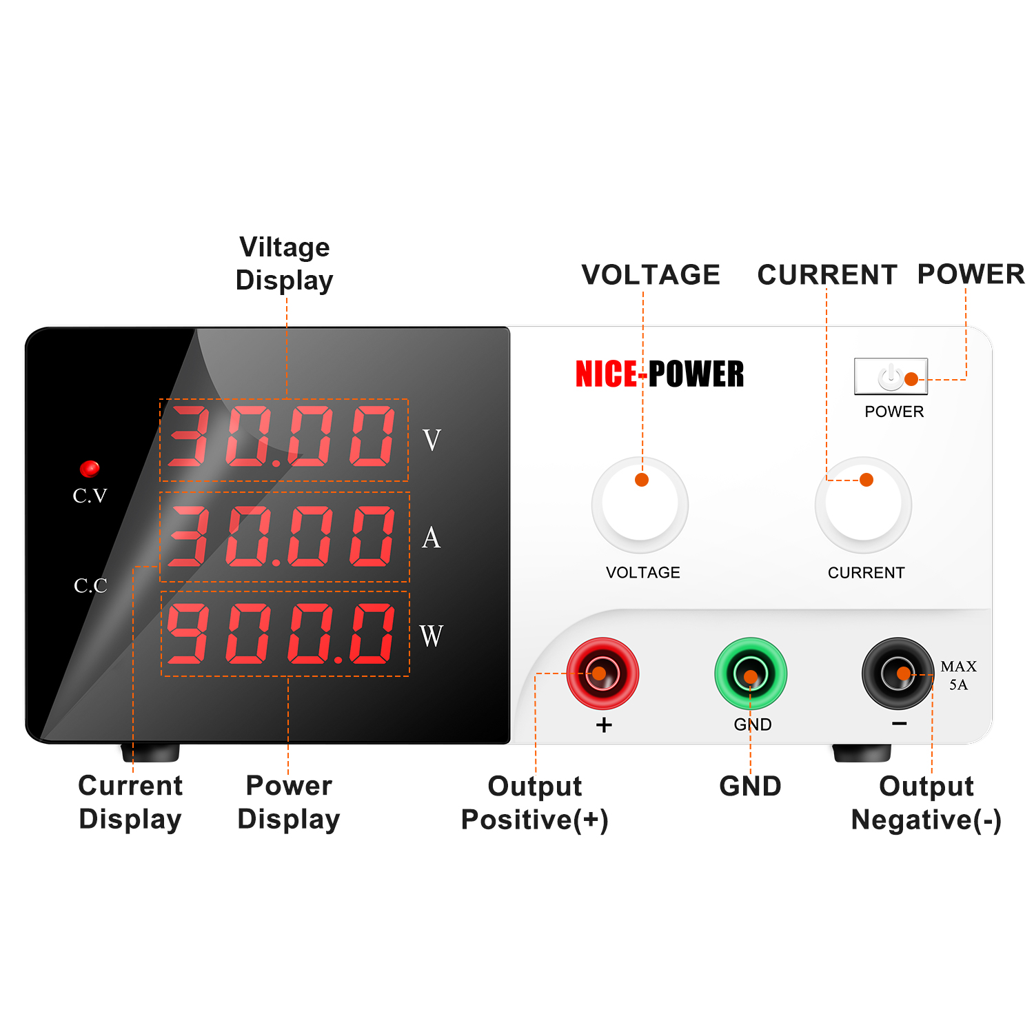NICE-POWER 30V 30A Tischstromv – High Power 60V 20A Bench Power Supply Bewertung und Preis
