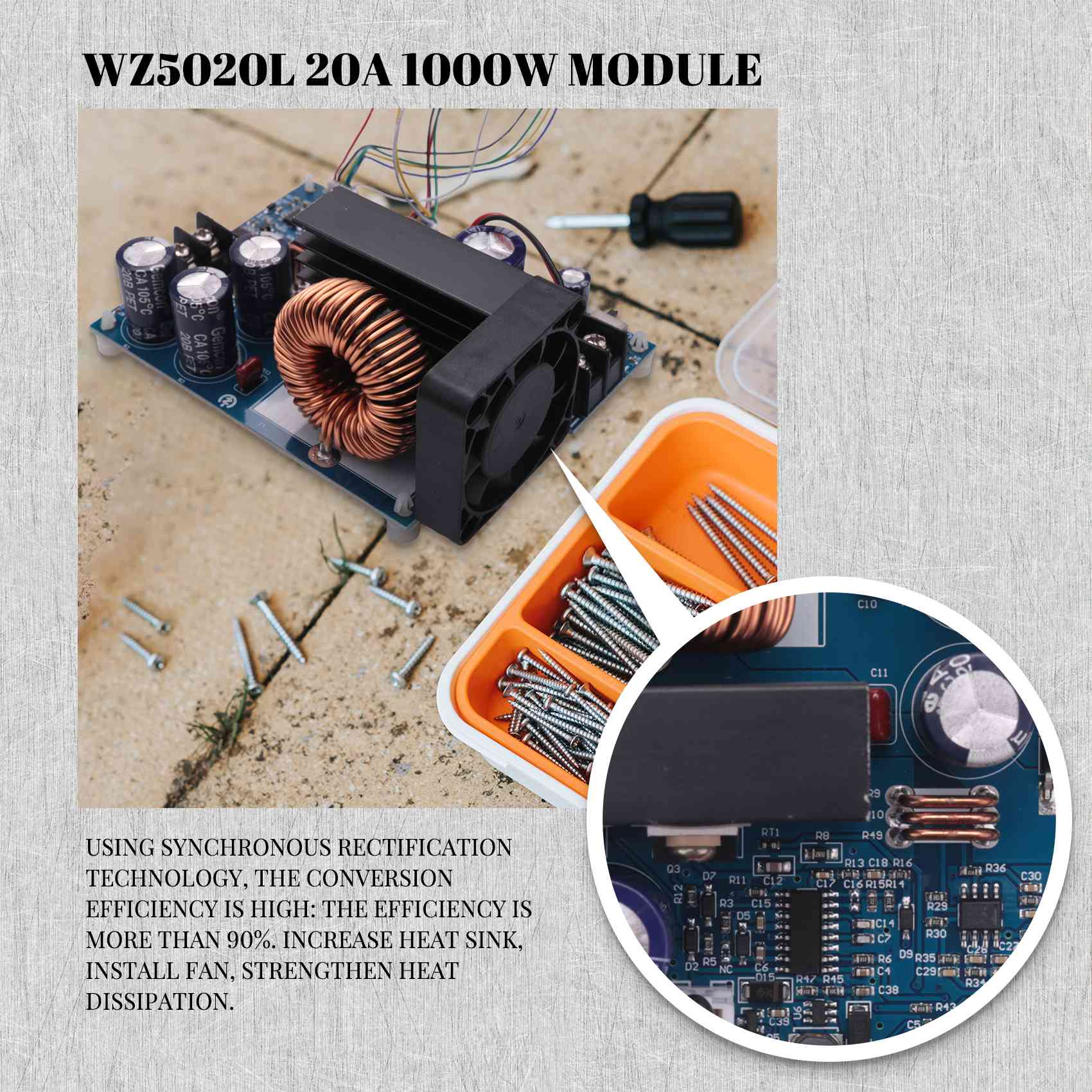 AC18(Garantiert) WZ5020L 20A 1 – Step Down Dc Power Supply Module 1000W Bewertung und Preis